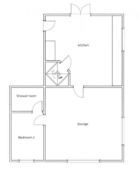 Annex ground floor plan - Cariad Property